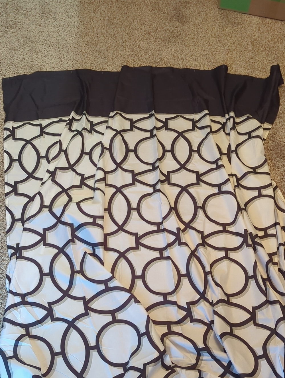 Black and White Geometric Shower Curtain